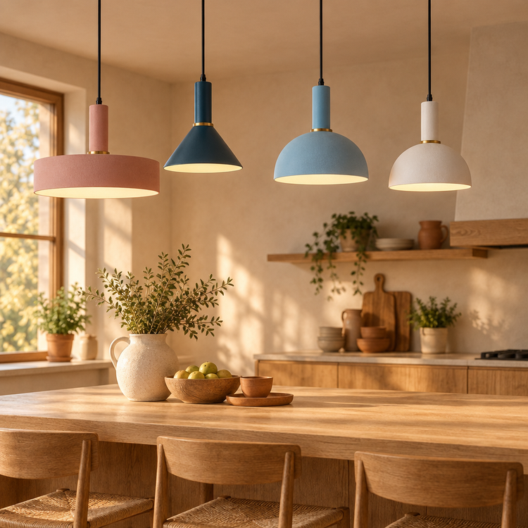 Kitchen Island Pendant Lights in Dome & Drum Styles