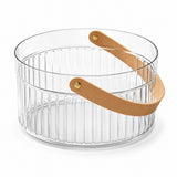 Clear Ice Bucket with Handle shown alone on a white studio background.