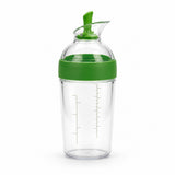 One complete green 240 ml Salad Dressing Shaker stands alone against a pure white background.