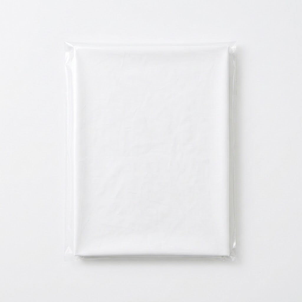 A plain white rectangular envelope or mailer package shown from above on a clean white background.