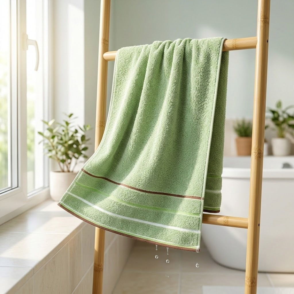 Soft Bath Towel, Absorbent Polyester-Cotton Terry Bath and Hand Towels in 35 x 75 cm or 70 x 140 cm