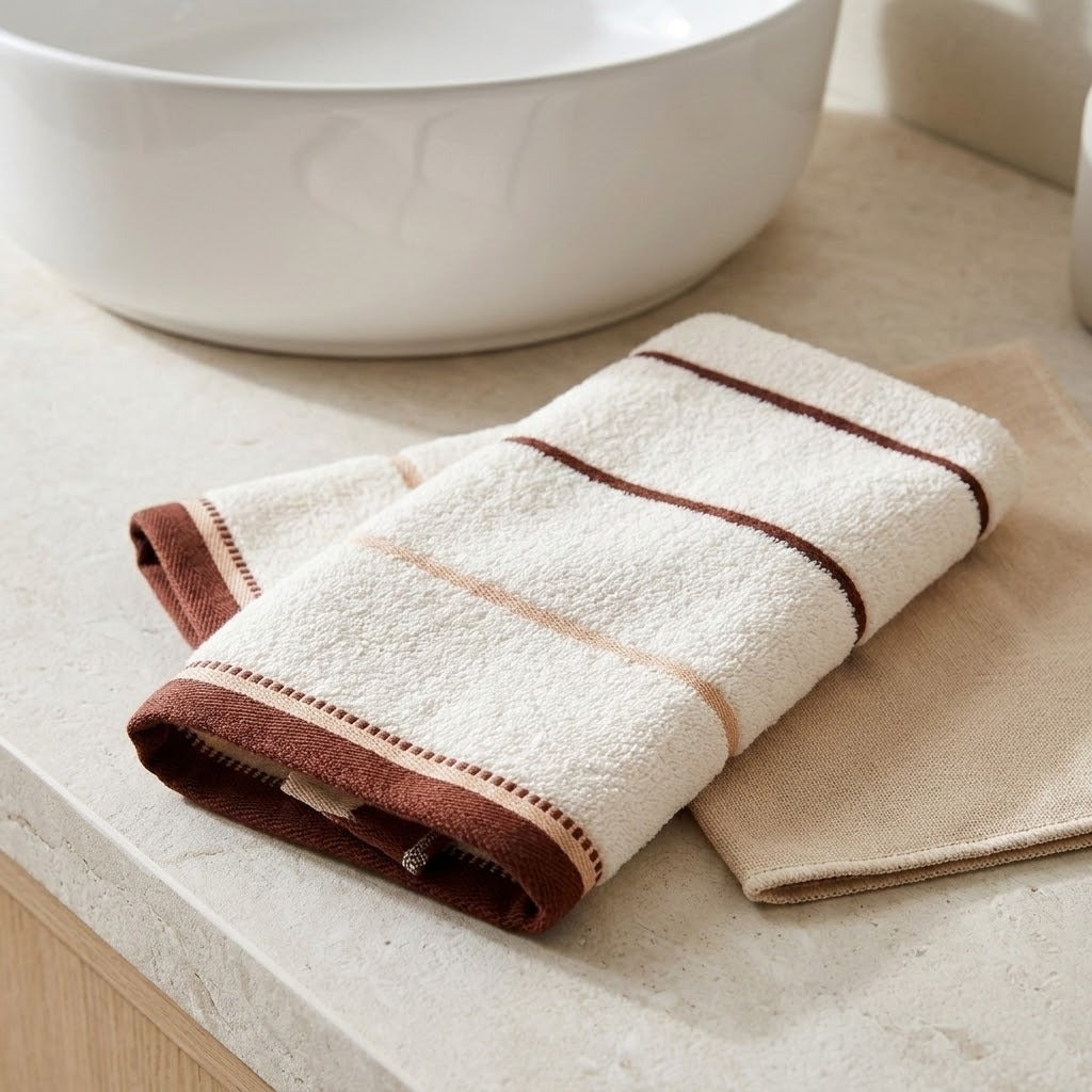 Soft Bath Towel, Absorbent Polyester-Cotton Terry Bath and Hand Towels in 35 x 75 cm or 70 x 140 cm