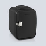 A black portable mini refrigerator with a silver handle and the brand name 'CROWNFUL' printed on the front, shown on a light gray background.