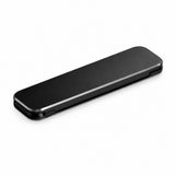 Black electronic device on a white background