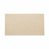 A rectangular beige placemat with a subtle woven texture, centered on a solid white background.