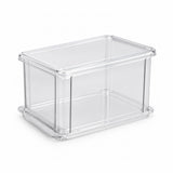 A clear acrylic or plastic storage box with a lid, shown on a plain white background.