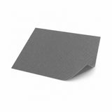 A dark gray textured rectangular mat or pad shown at an angle on a clean white background, with one corner folded over to reveal the underside.