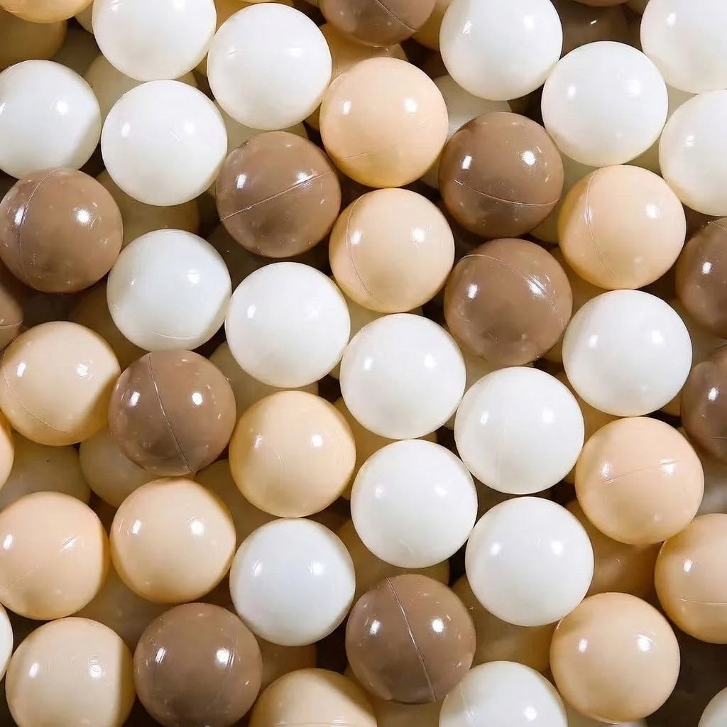 Ball Pool Balls, Thickened Plastic Mocha-Colored Play Balls for Children, Set of 100