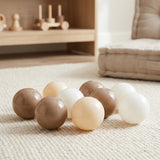Ball Pool Balls, Thickened Plastic Mocha-Colored Play Balls for Children, Set of 100