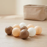 Ball Pool Balls, Thickened Plastic Mocha-Colored Play Balls for Children, Set of 100