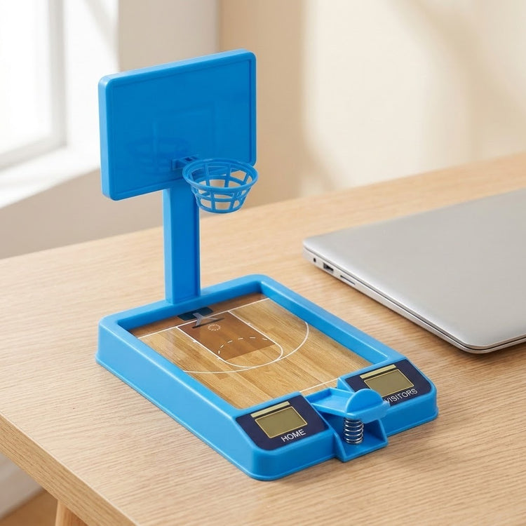 Basketball Shooting Game with Mini Basketball Hoop, Plastic Indoor Toy, 18 × 12 cm, 1 Piece in Random Color