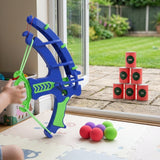Foam Ball Shooter, Bow Blaster Toy with Soft EVA Foam Balls and Target Cans for Indoor and Outdoor Play