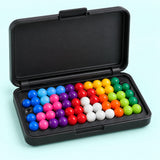 One Pyramid Bead Puzzle Game with colorful beads, centered on a pale aqua studio backdrop.