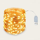 LED String Lights, Flexible Copper Wire Fairy Lights with Battery or USB Power, 1–20 m for Bedrooms and Weddings