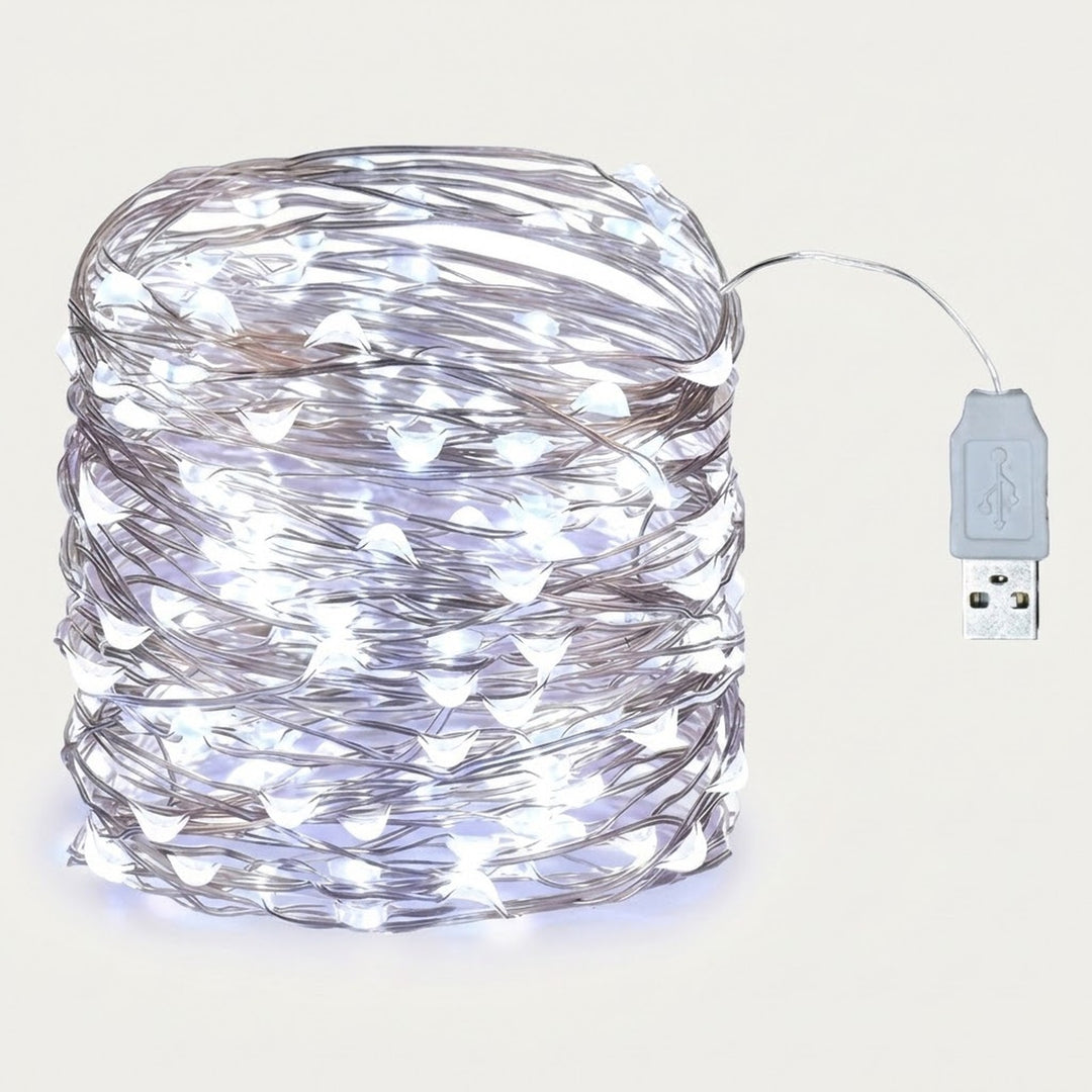 LED String Lights, Flexible Copper Wire Fairy Lights with Battery or USB Power, 1–20 m for Bedrooms and Weddings