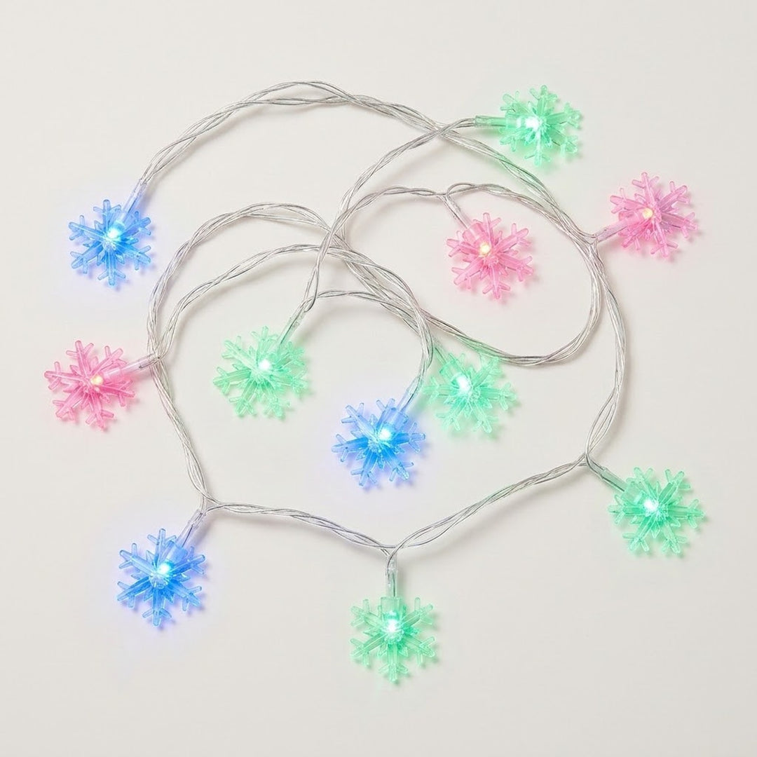 Christmas Snowflake Lights, LED Snowflake Lights, Hanging Snowflake Lights, Snowflake String Lights, Snowflake Light Strand, Indoor LED Christmas Lights