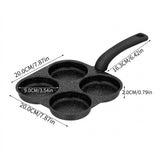 Four-hole mini pan with dimension annotations showing the outer dimensions of 20.0cm by 20.