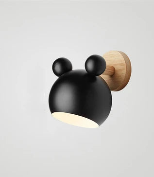 Black bear wall lamp studio shot