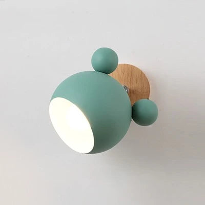 Green bear wall lamp studio shot