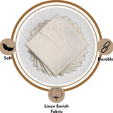 Cloth Dinner Napkins, 100% Linen, White Cloth Napkins or Natural, Set of 6, 28 × 28 or 40 × 40 cm