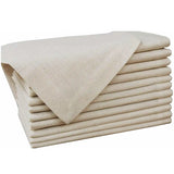 Cloth Dinner Napkins, 100% Linen, White Cloth Napkins or Natural, Set of 6, 28 × 28 or 40 × 40 cm