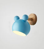 Blue bear wall lamp studio shot