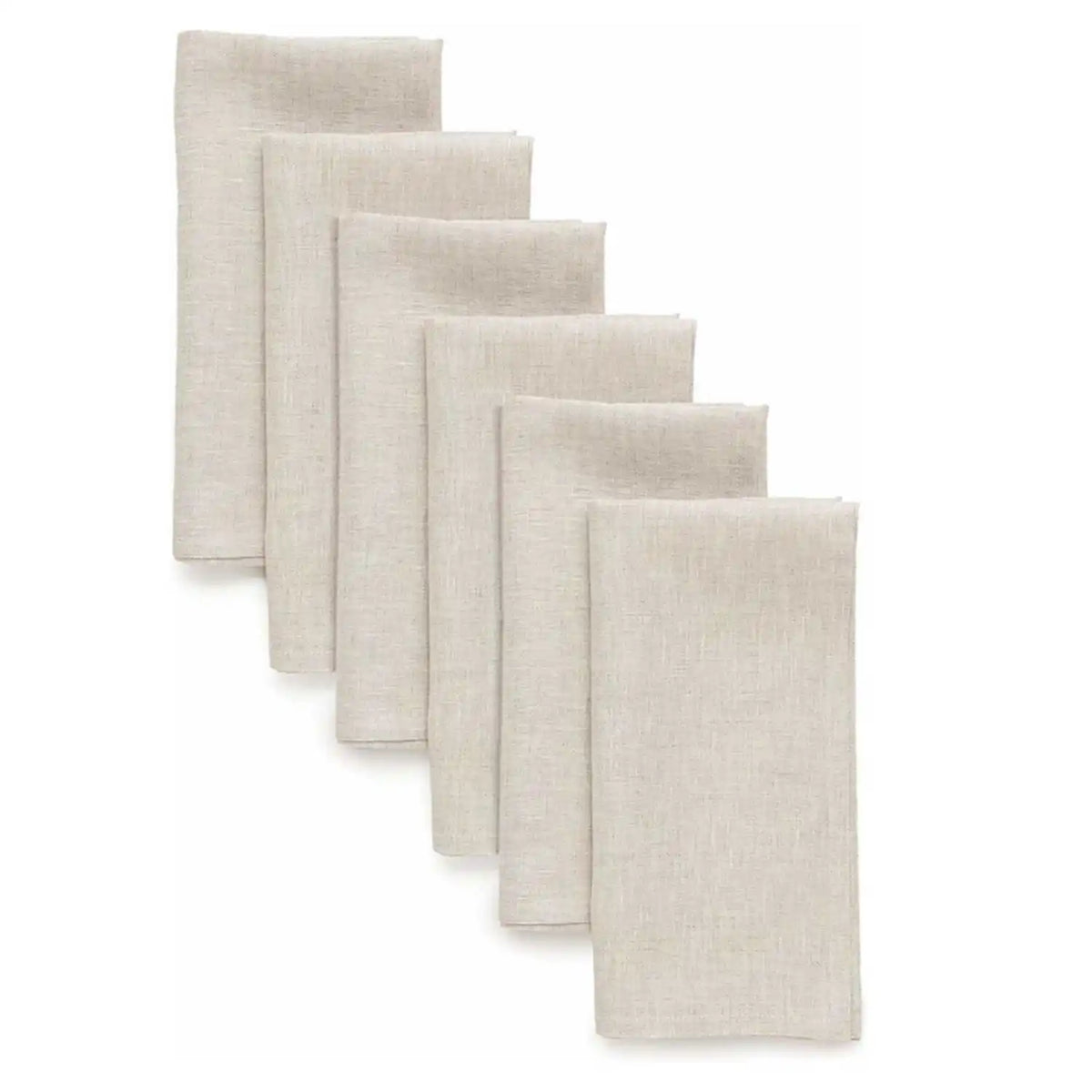 Cloth Dinner Napkins, 100% Linen, White Cloth Napkins or Natural, Set of 6, 28 × 28 or 40 × 40 cm