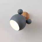Gray bear wall lamp studio shot on a light background
