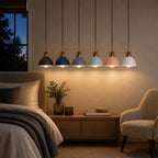 Flow v1.3 Compact Nordic Metal Pendant Light A3 evening-bedroom-bedside