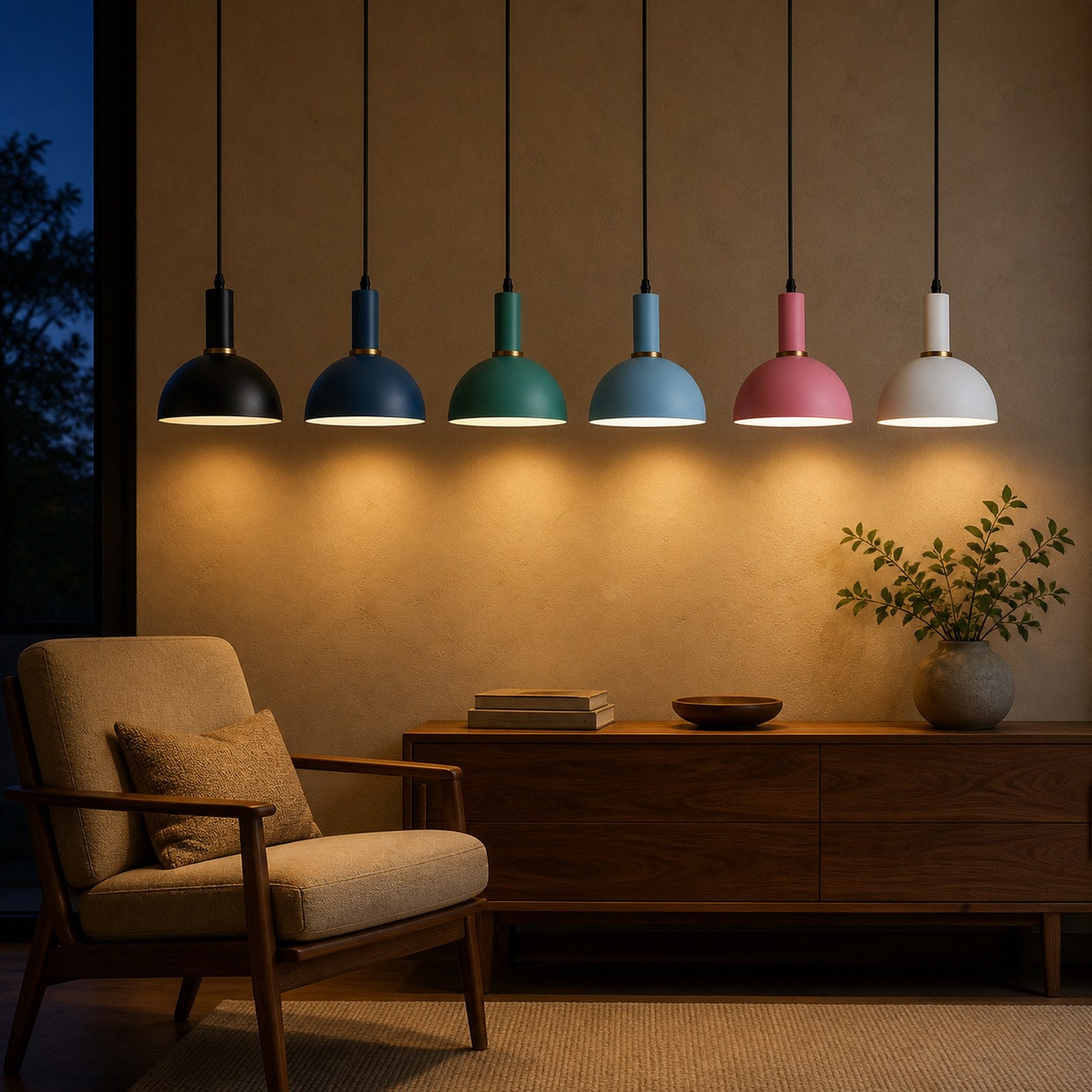 Flow v1.3 Focused Dining Room Pendant Light A3 evening-lounge-rest-corner