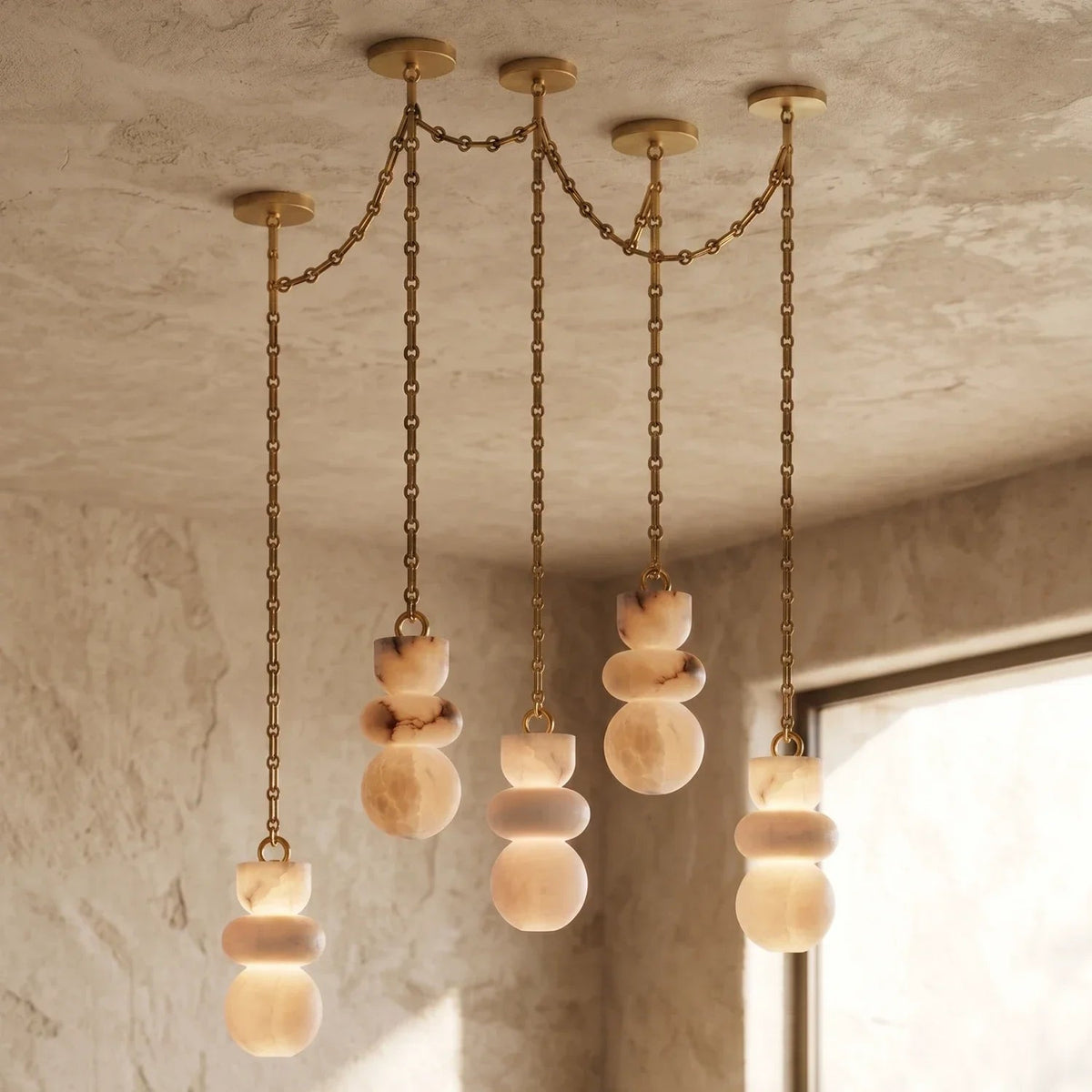 Serena Vale Alabaster Chandelier — view 68