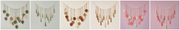 All 6 colorways side by side: Green - Leaf, Green - Tassel, Khaki - Leaf, Khaki - Tassel, Pink - Leaf, Pink - Tassel
