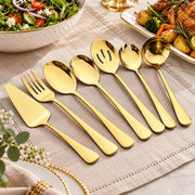 Gold Western Dinnerware Stainless Steel Cake Shovel Serving Fork Spoon Restaurant Public Colander Spoon Salad Fork Tableware product image 1