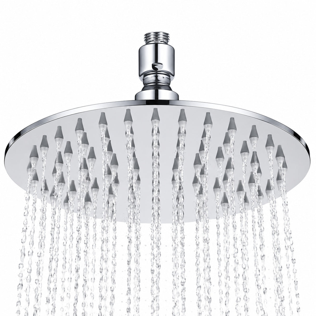 Rain Shower Head, Ultra-Thin Stainless Steel Waterfall Design in 6, 8 or 10 Inch Round and Square Options