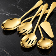 Gold Western Dinnerware Stainless Steel Cake Shovel Serving Fork Spoon Restaurant Public Colander Spoon Salad Fork Tableware product image 2