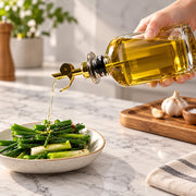 Olive Oil Dispenser Bottle, Clear Glass Kitchen Oil Dispenser for Vinegar, 350 ml or 500 ml