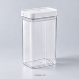 One empty 1200 ml clear storage container with its white lid included.