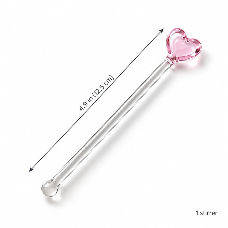 One glass stirrer in the selected style, approximately 12.5 cm long.