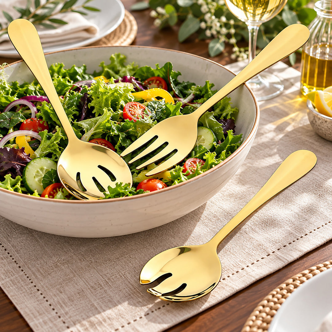 Gold Western Dinnerware Stainless Steel Cake Shovel Serving Fork Spoon Restaurant Public Colander Spoon Salad Fork Tableware product image 4