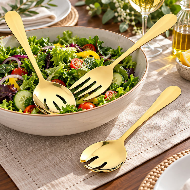 Gold Western Dinnerware Stainless Steel Cake Shovel Serving Fork Spoon Restaurant Public Colander Spoon Salad Fork Tableware product image 4