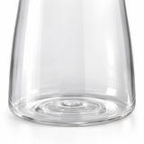 Clear molded plastic wall and rounded carafe base detail.