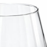 Close-up of the smooth clear rim and transparent Tritan cup wall.