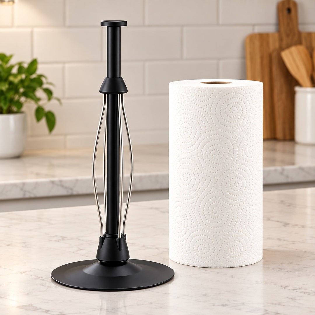 Countertop Paper Towel Holder, Stainless Steel Paper Towel Holder with One-Handed Ratchet and Non-Slip Base product image 5