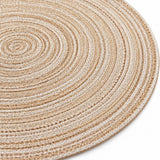 Fine braided mat fibers and finished edge detail.