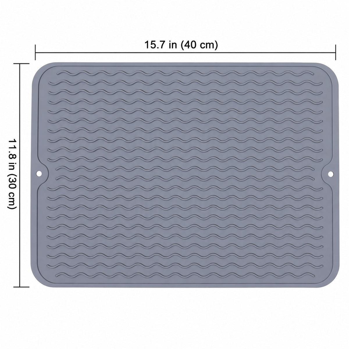 Mat dimensions: 40 cm long and 30 cm wide.