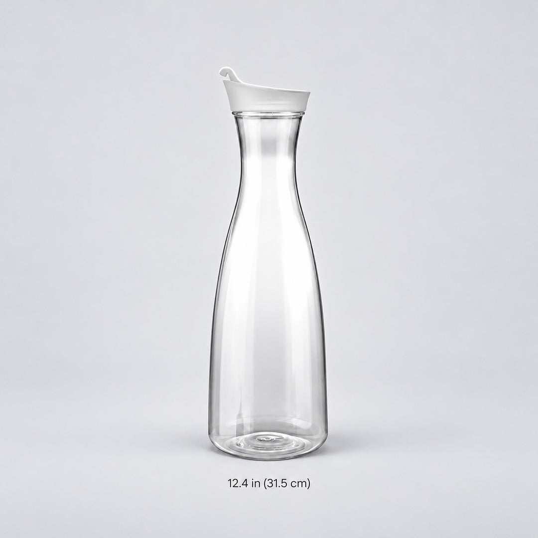 1600 ml carafe with approximate 31.5 cm height.