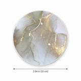 Round ceramic coaster diameter 3.94 inches (10 cm).
