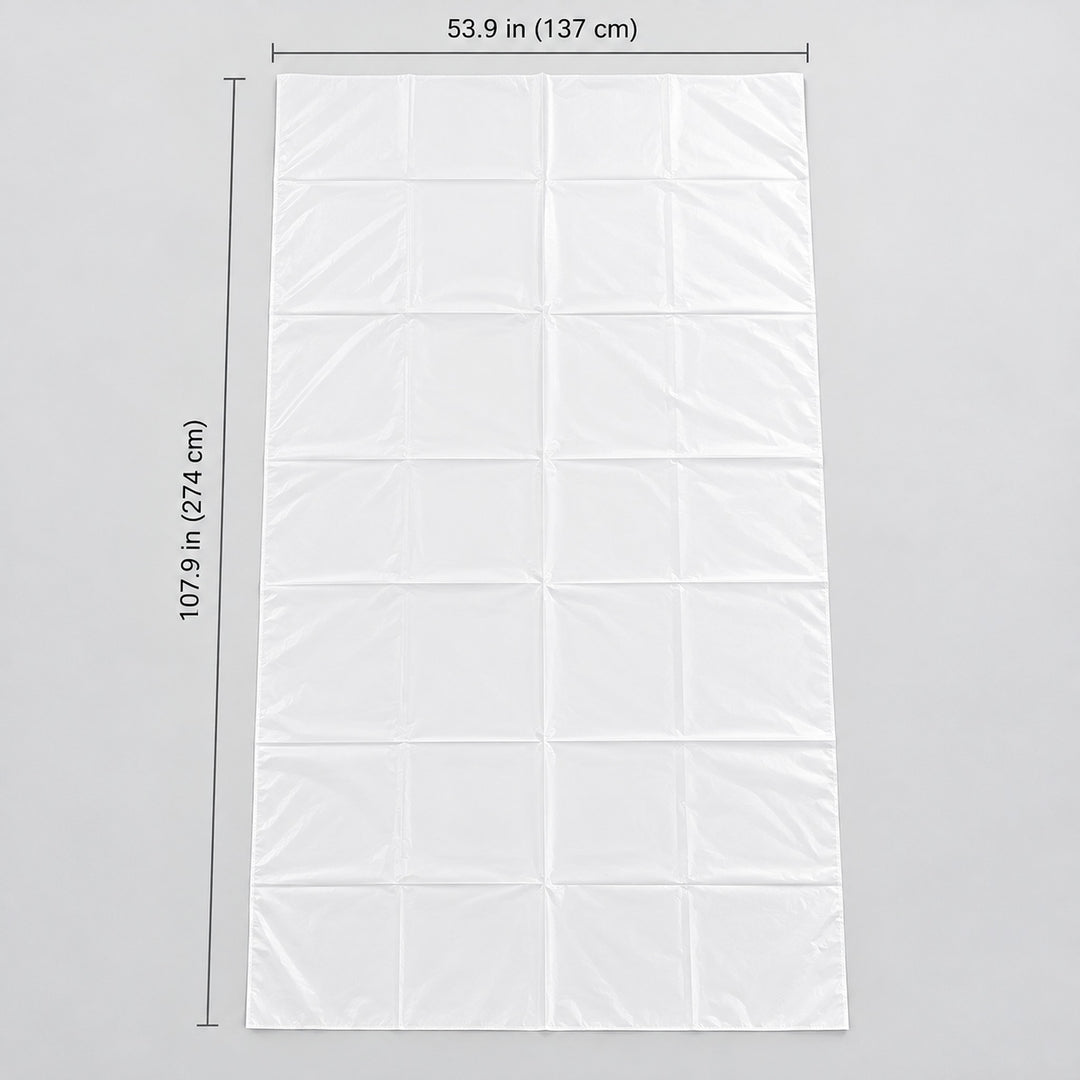 White table cover dimensions: 137 x 274 cm.