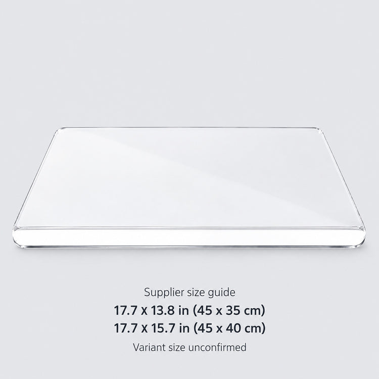 Supplier size guide: 45 x 35 or 45 x 40 cm; the current variant size is unconfirmed.