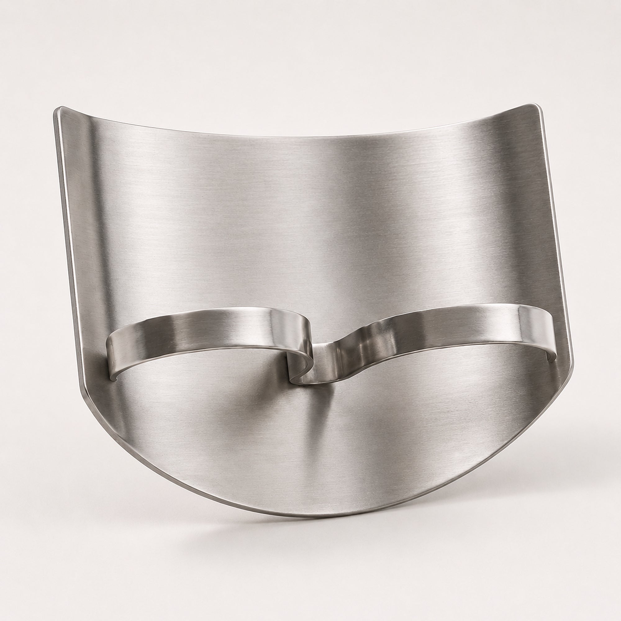 Double Finger Guard: wider stainless steel shield with two split rings side by side on the inner face